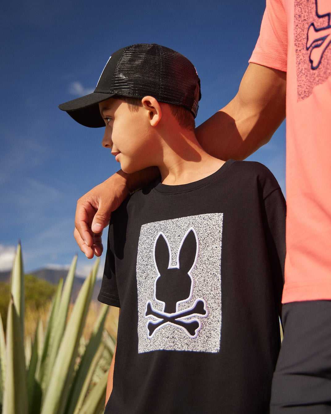 Tees Psycho Bunny Livingston Graphic Tee Noir Enfant | FDX-96451362